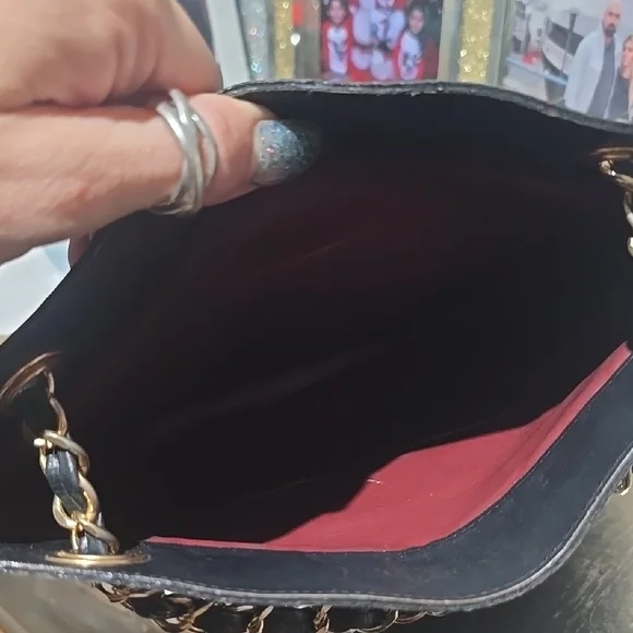 Chanel Black Leather Chain Tote Bag - Picture 8 of 14